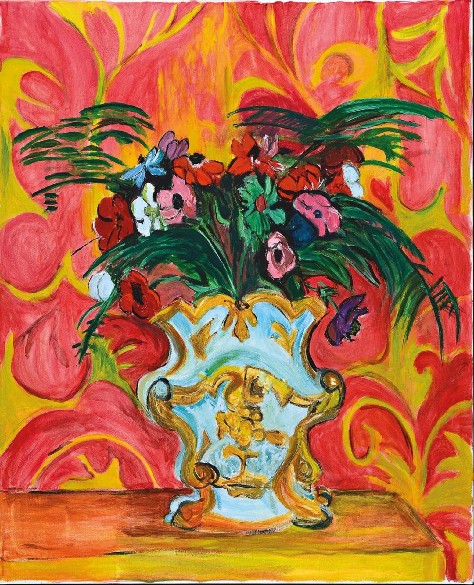 Heide Fahlbusch, 1939 - 2019,  'Blumen in Vase', Duktus