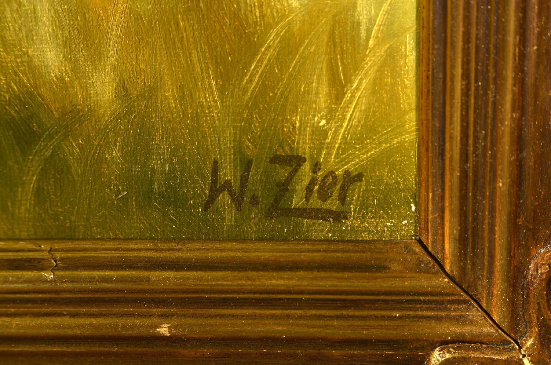 Wolmer Zier, 1910-1990 dänisch, Rotwild auf Waldlichtung, - Image 2 of 2