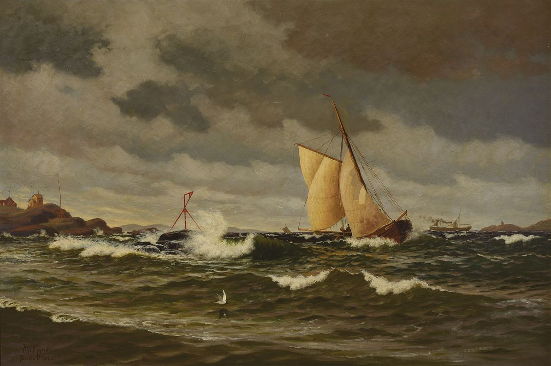 Johan Peter Eggers, 1855 Göteborg-1907, Studium an der