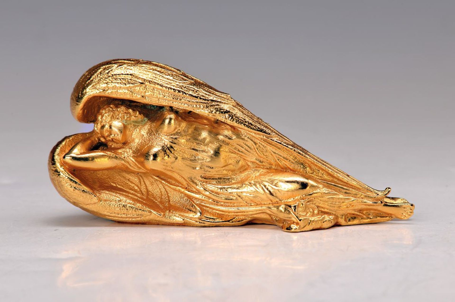Ernst Fuchs, 1930-2015, Schutzengel, goldfarbener