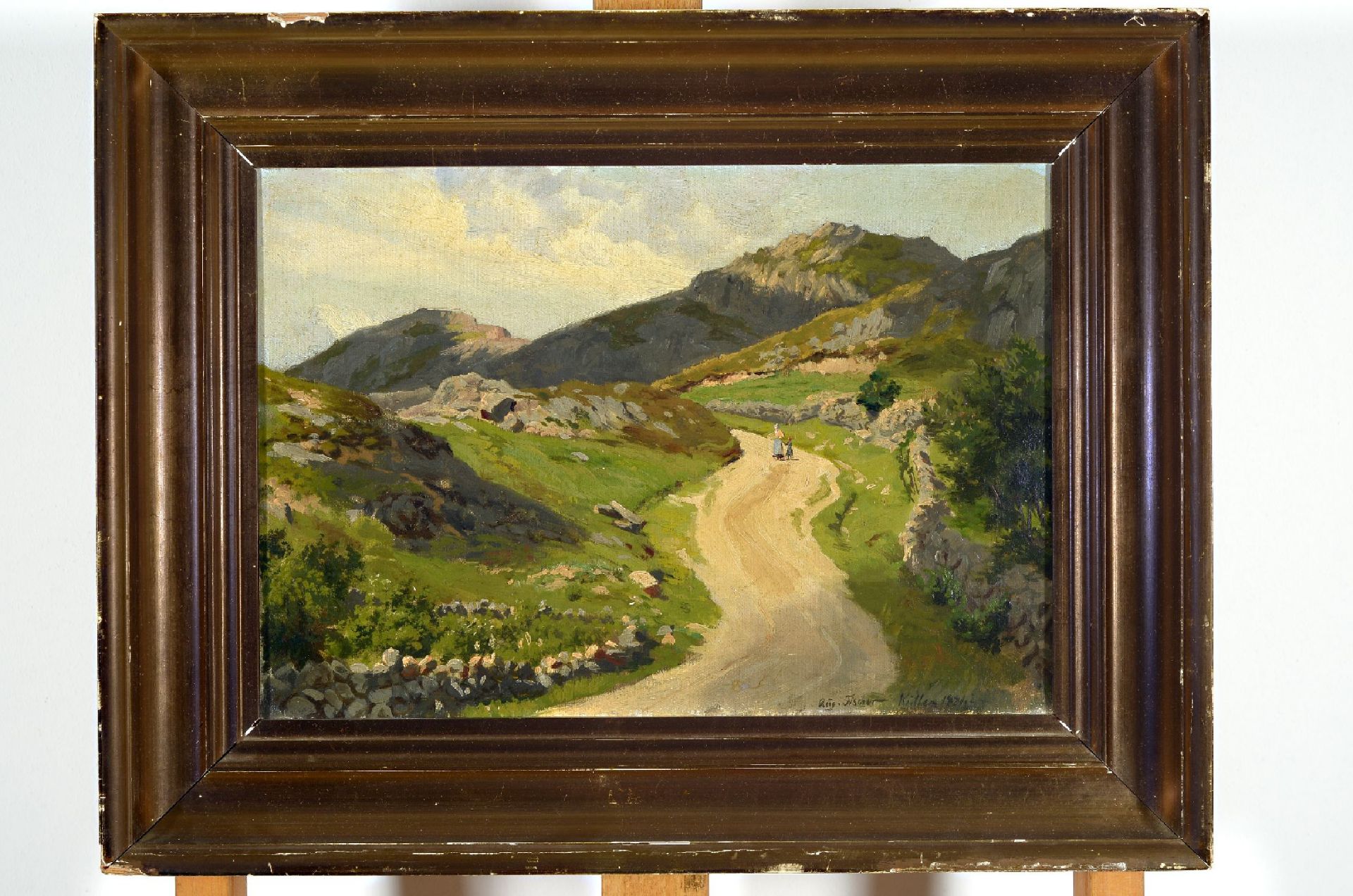 August Fischer, 1854-1921 Kopenhagen, Hügelige Landschaft