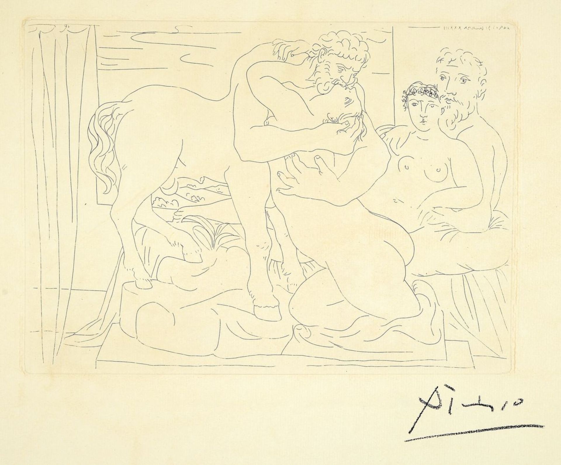 Pablo Picasso, 1881-1973,  'Le Repos du Sculpteur devant