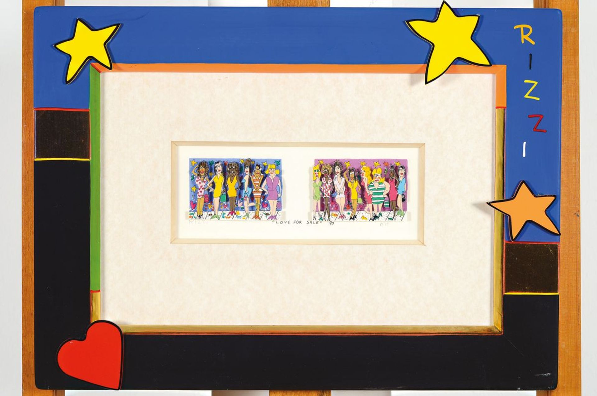 James Rizzi, 1950-2011 New York City, 'Love for Sale' - Image 3 of 4