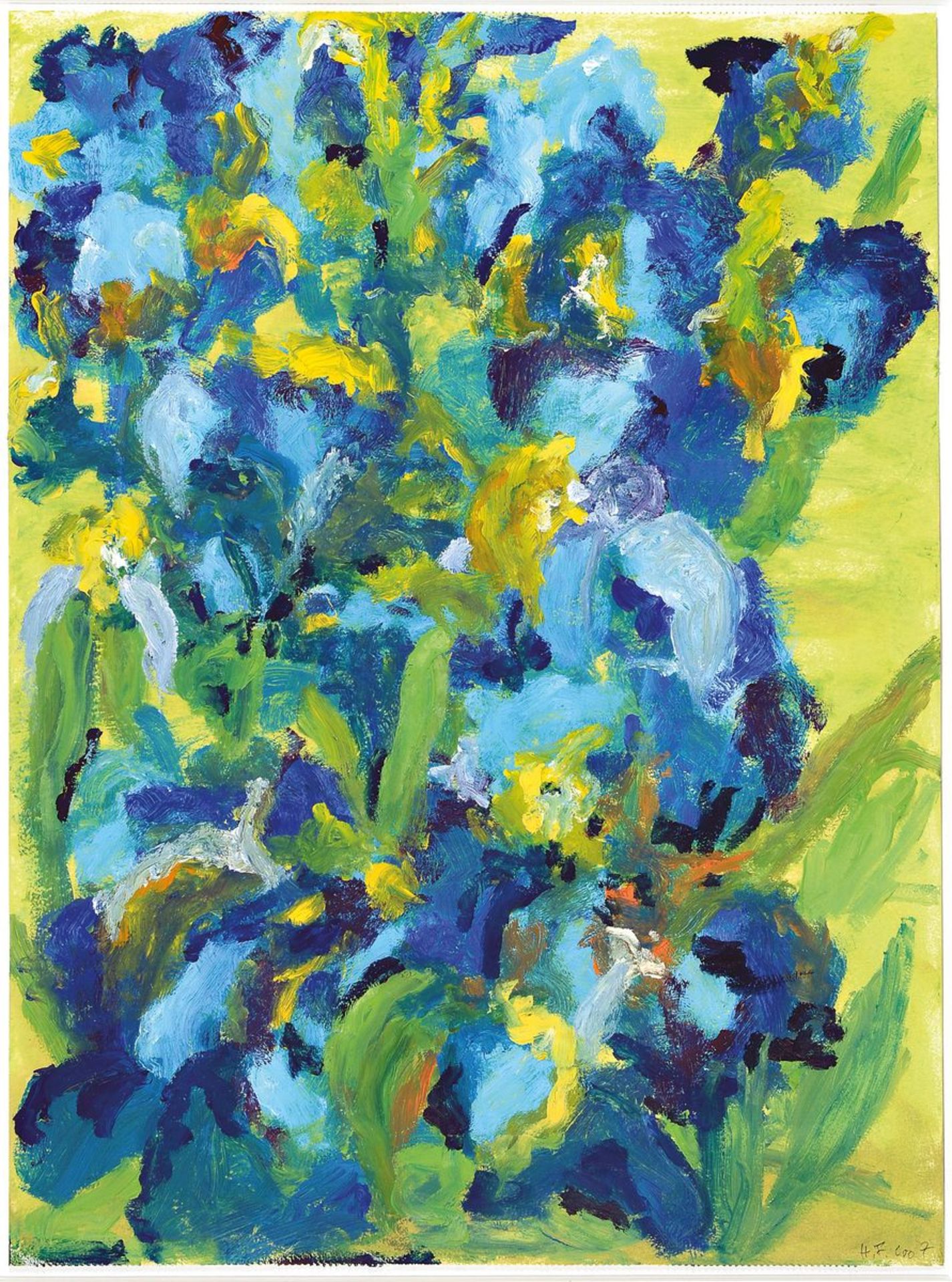 Heide Fahlbusch, 1939 - 2019,  'Lilien blau',impressiver
