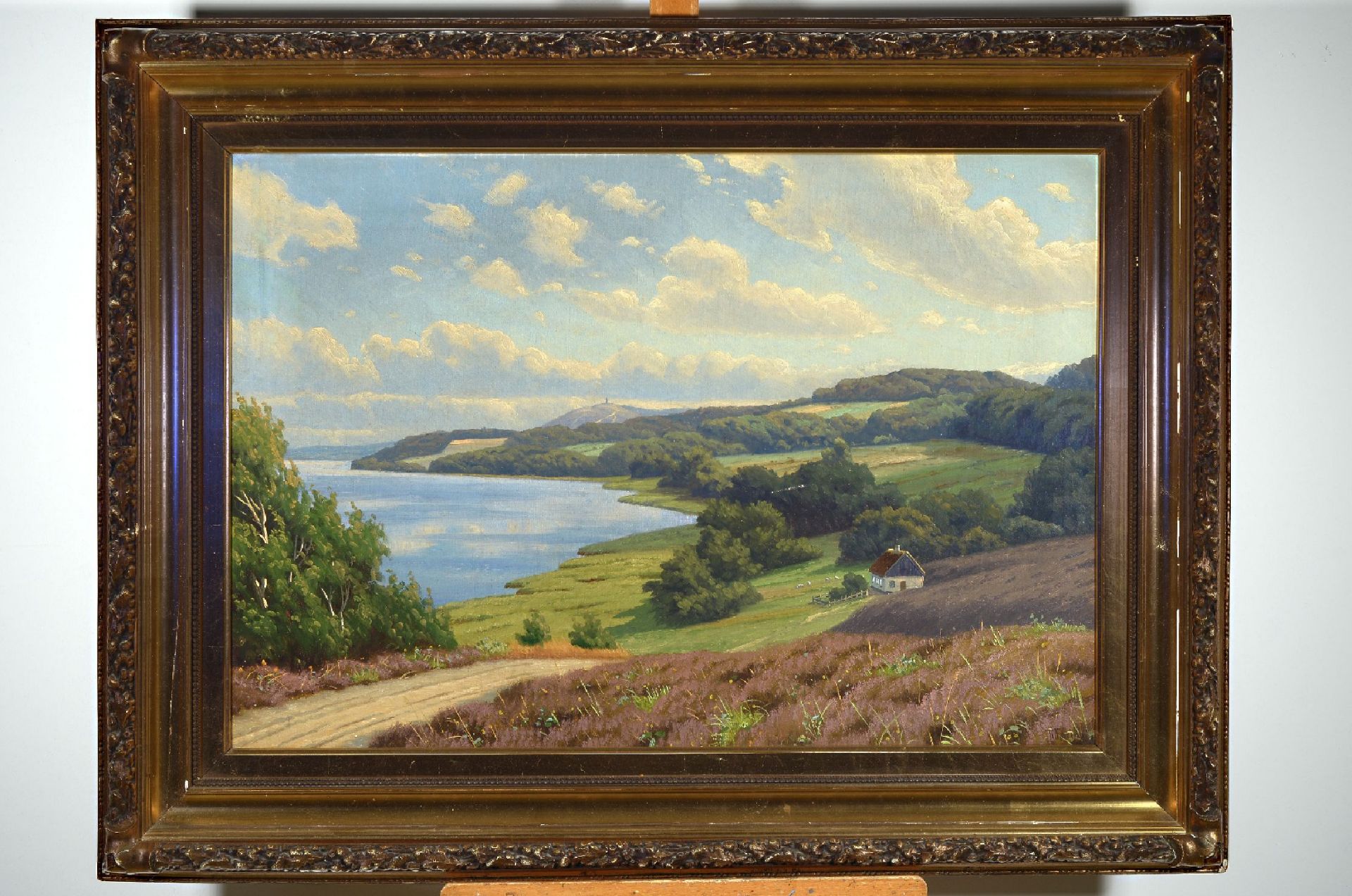 H. Thoring, dänischer Künstler um 1900,  weite Landschaft