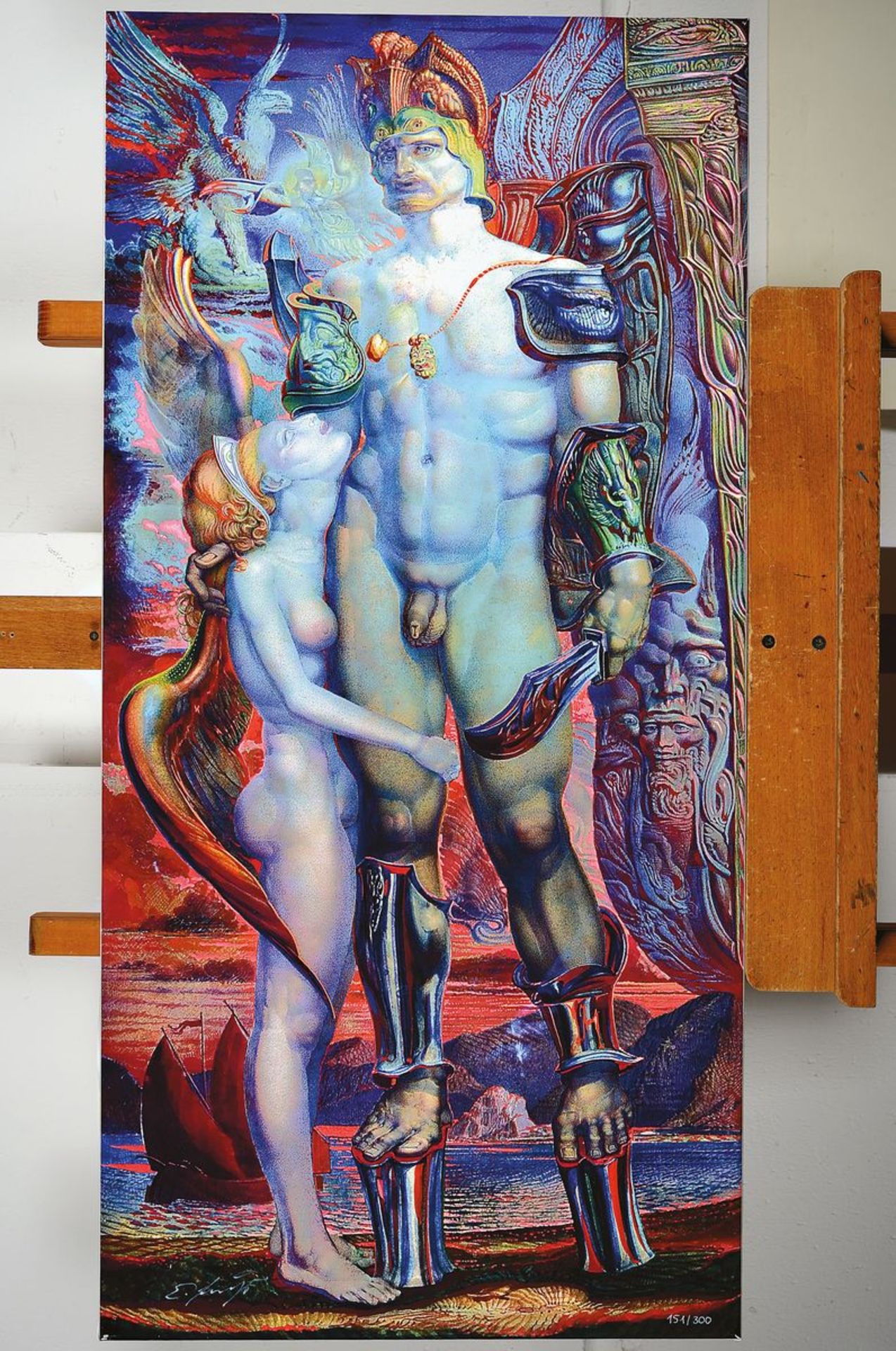 Ernst Fuchs, 1930-2015, Perseus und die Nymphe, - Image 3 of 4