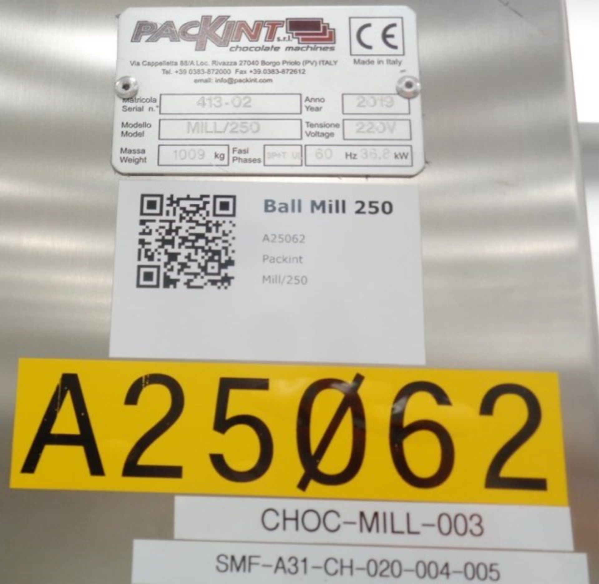 Stainless Steel Jacketed Ball Mill - Image 4 of 5