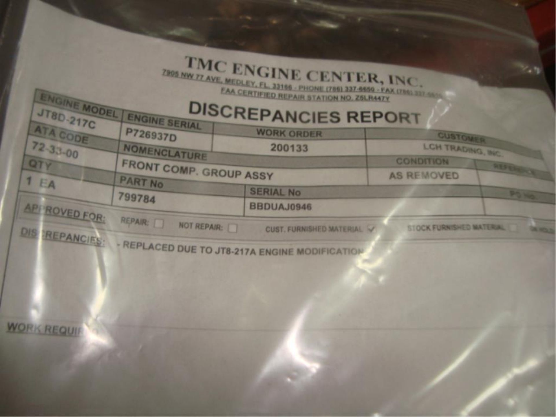 JT8D Jet Engine Parts Inventory - Image 12 of 13