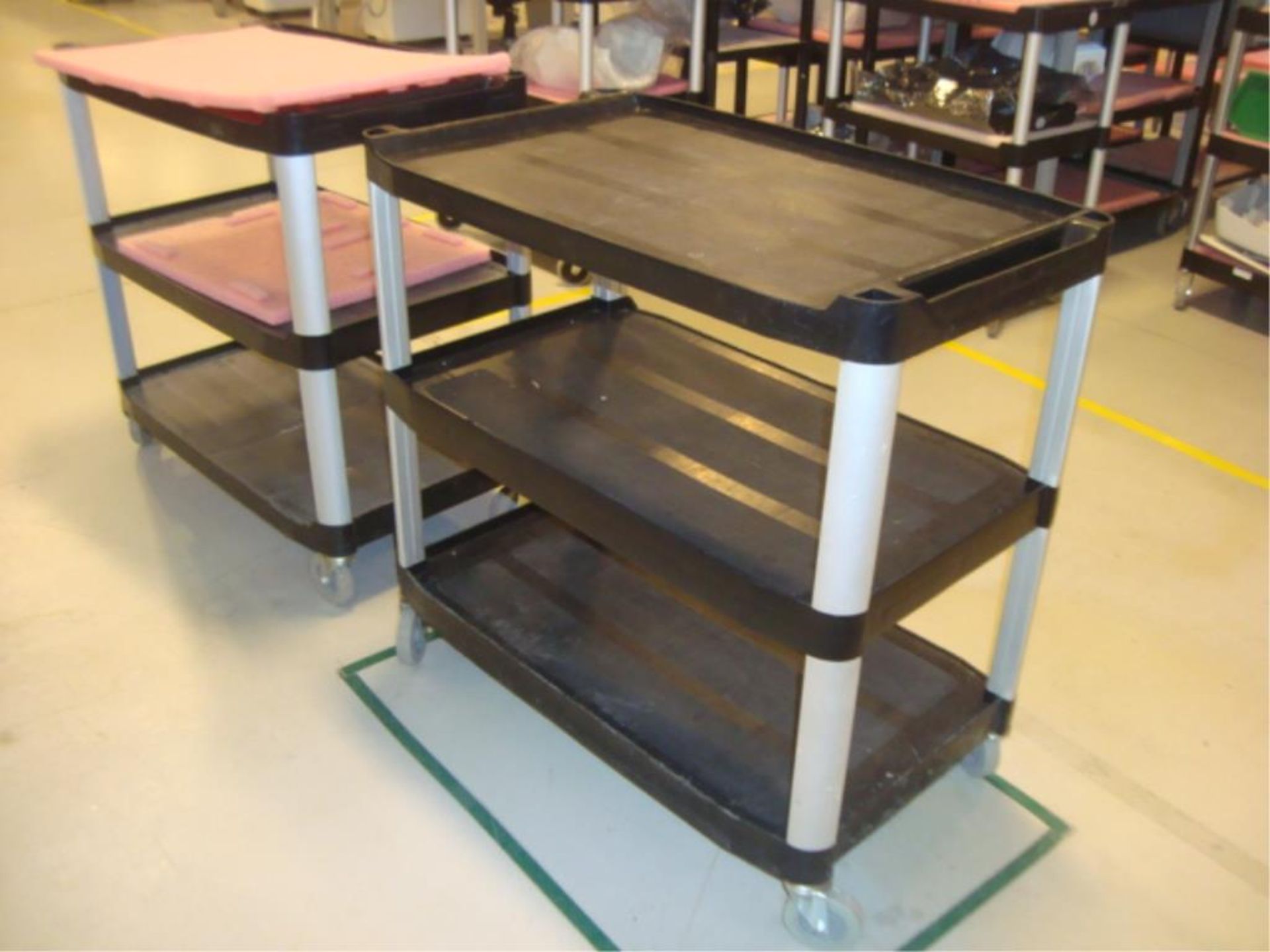 Mobile 3-Shelf Utility Carts - Image 3 of 4