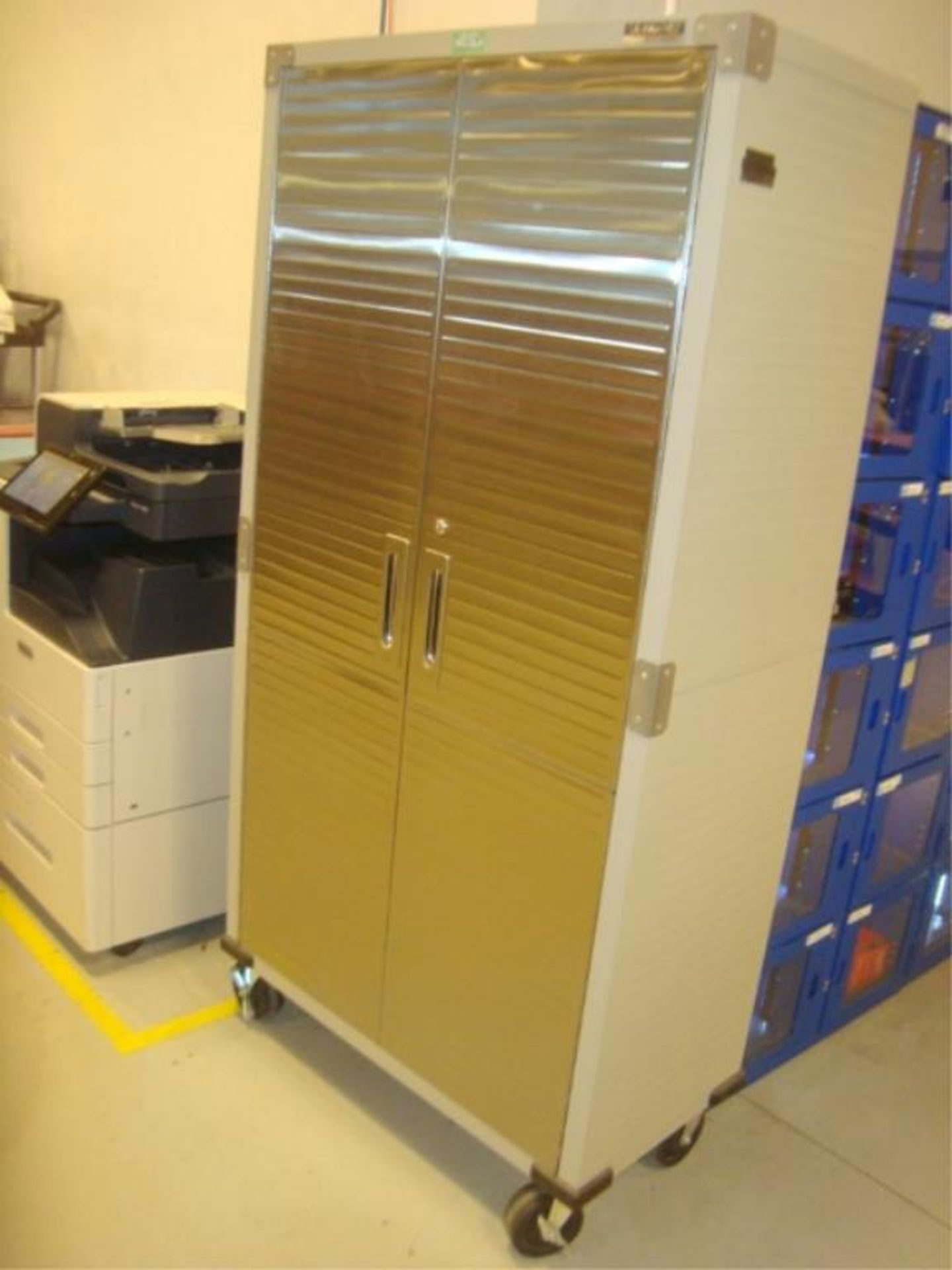 Mobile 2-Door Storage Cabinet With SS Doors - Image 5 of 8