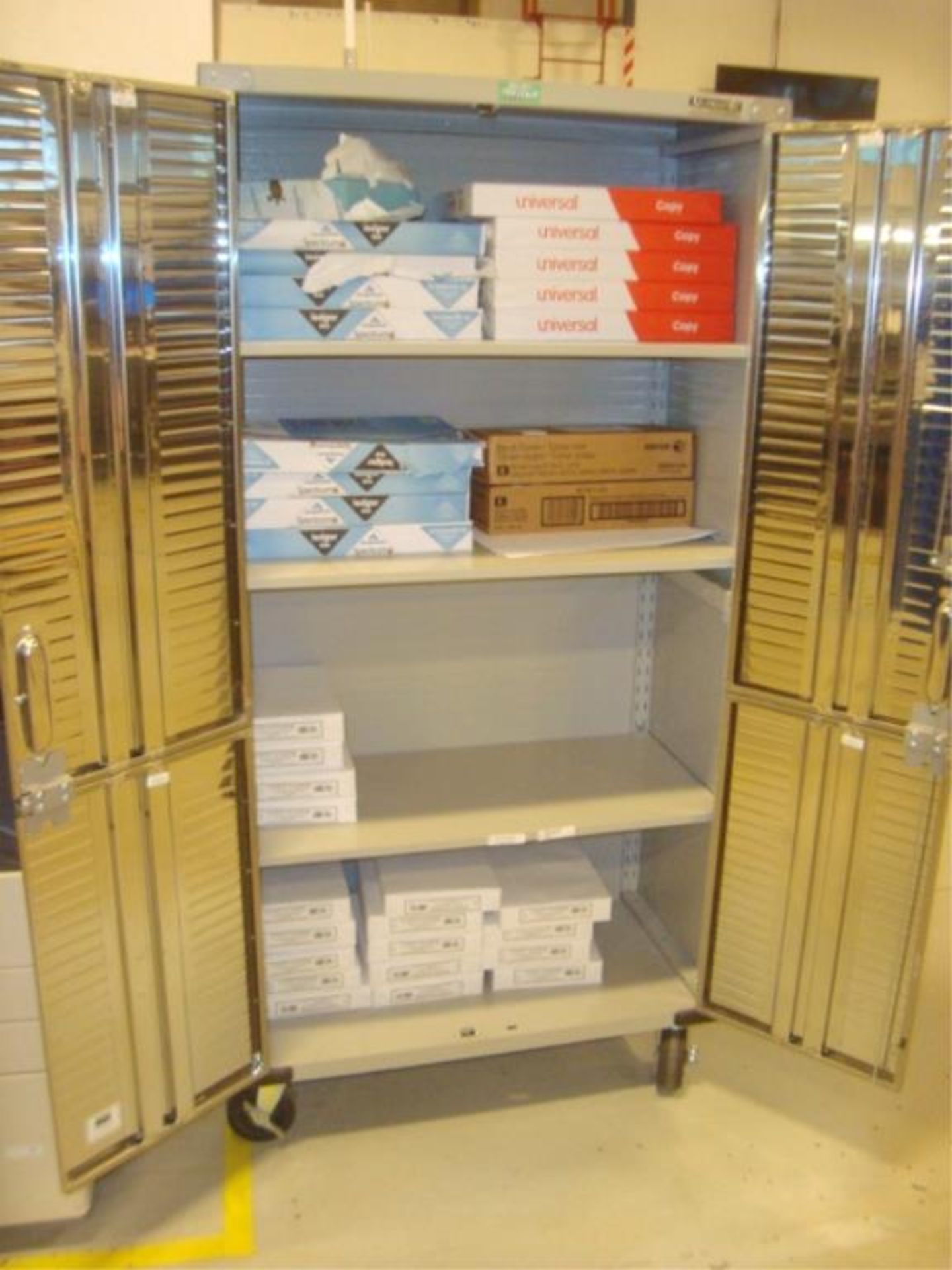 Mobile 2-Door Storage Cabinet With SS Doors - Image 7 of 9
