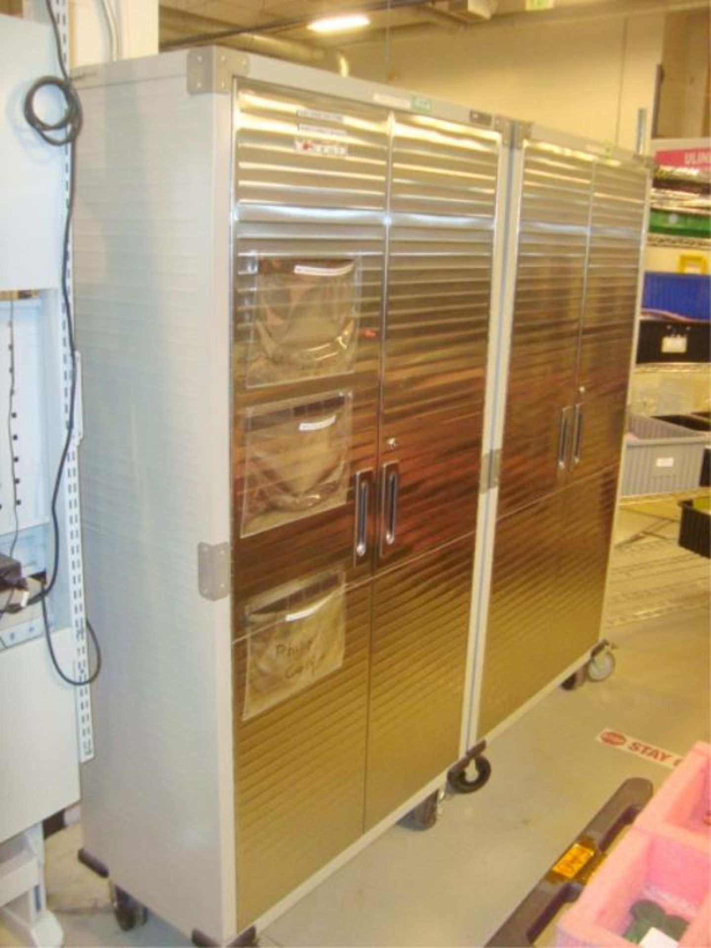 Mobile 2-Door Storage Cabinet With SS Doors