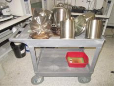 Cart with Metal Pots