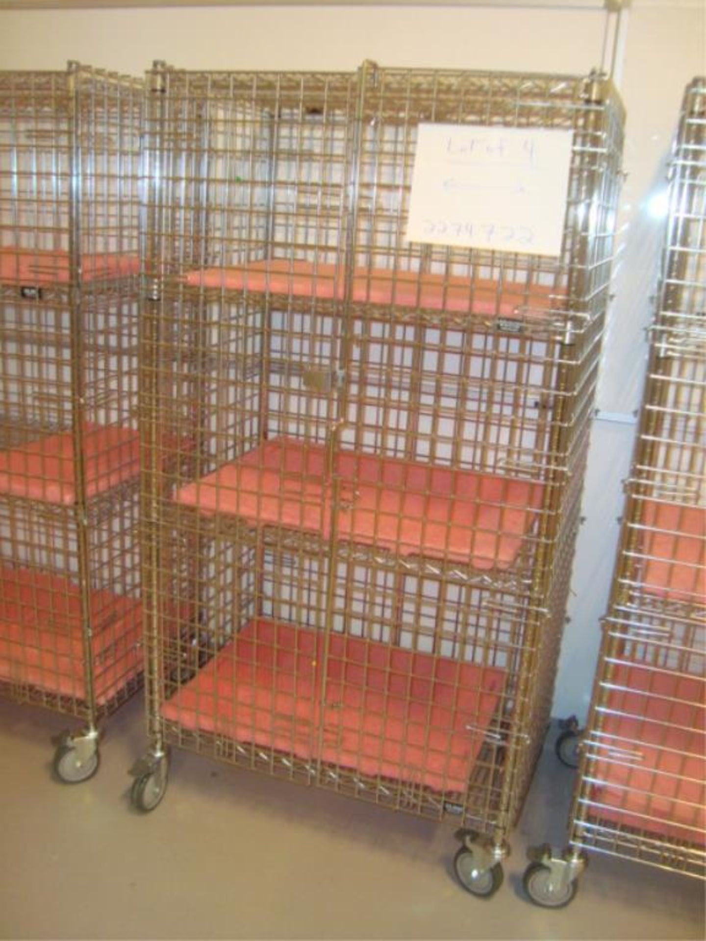 Assorted Rolling Rack Cages - Image 4 of 5