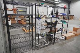 Sections of 5 Tier Black Wire Shelving