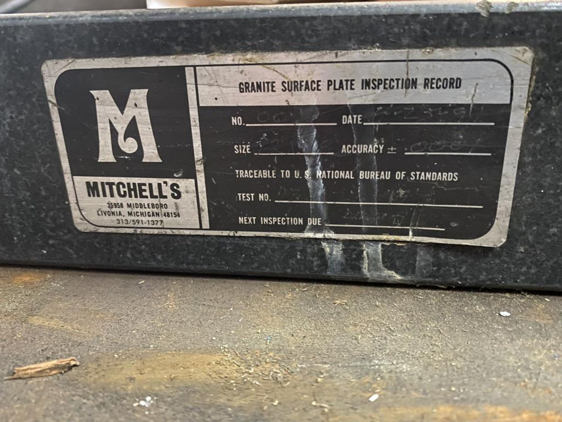 Mitchell's Granite Surface Plate - Image 2 of 2