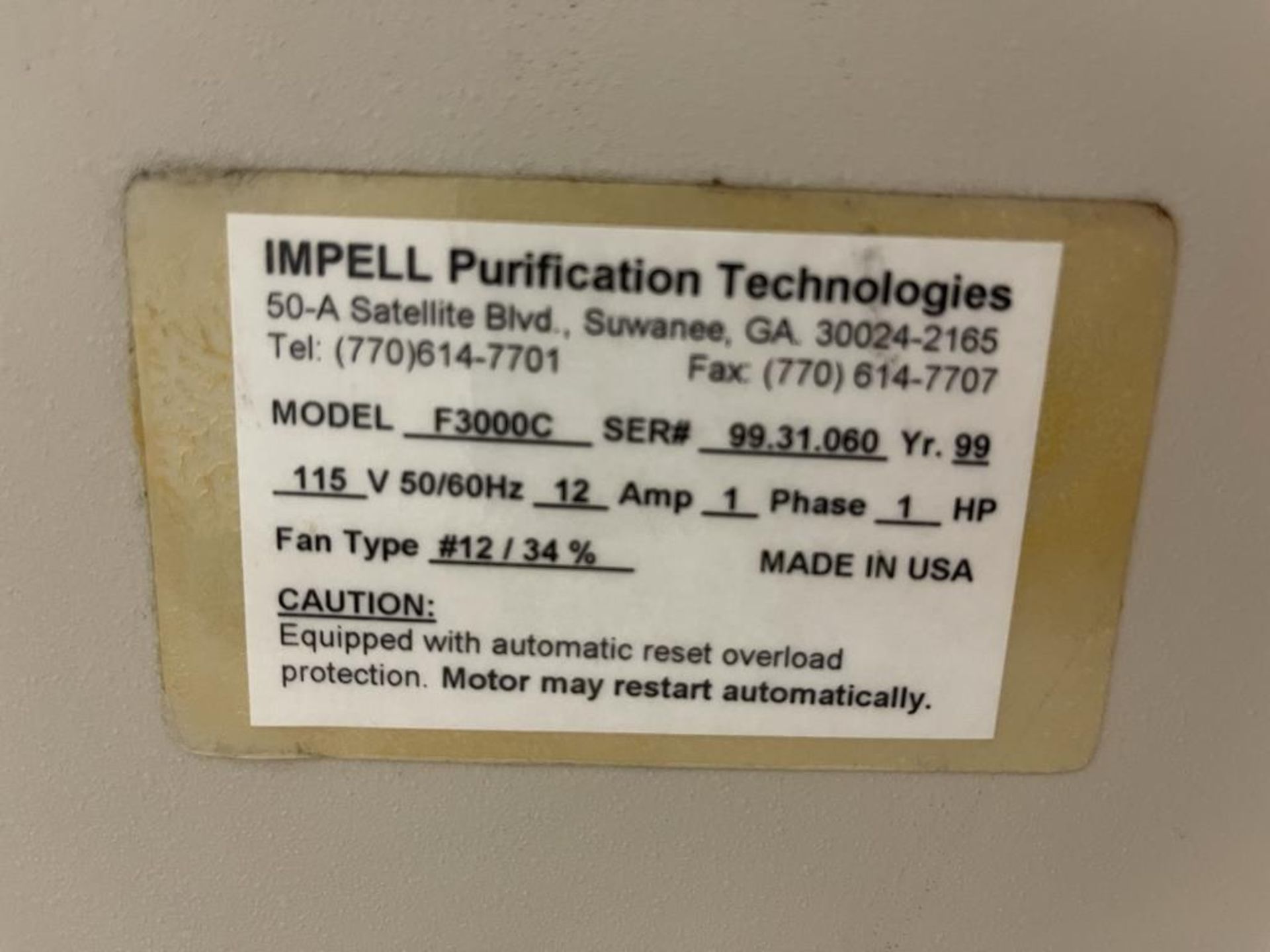 Impell Purification Technologies Air Purification System - Image 2 of 2