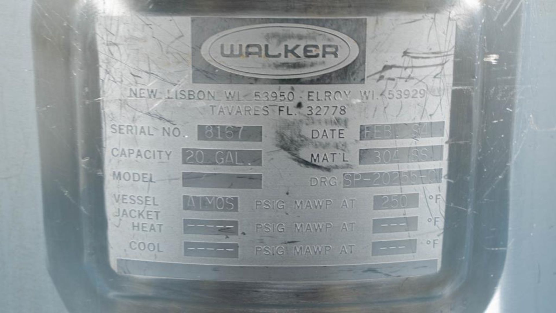 Walker 20 Gallon Stainless Steel Mixing Tank - Image 12 of 13