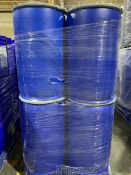 Uline 55 Gallon Blue Plastic Drums