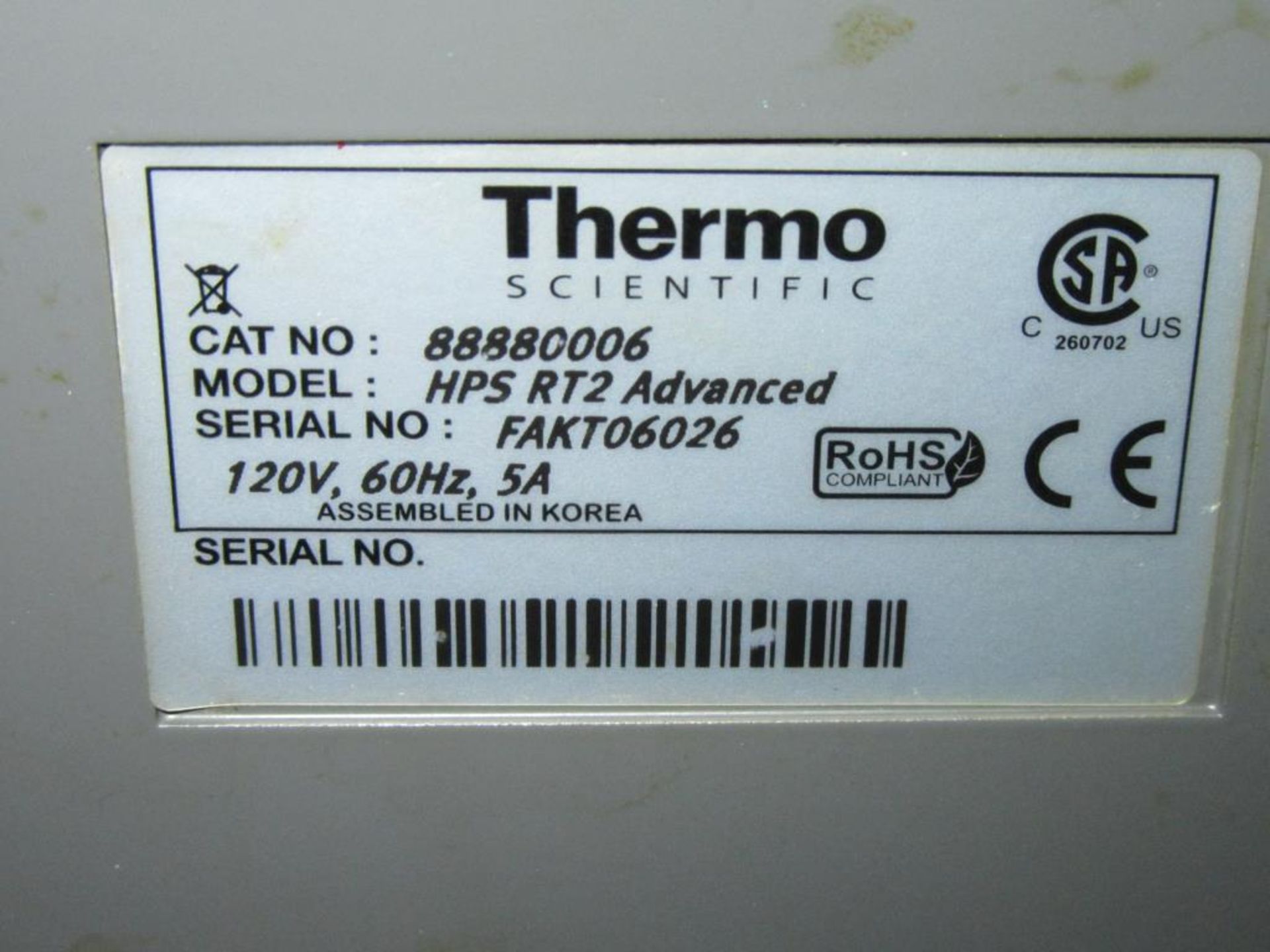 Thermo Scientific Lab Equipment - Image 2 of 2