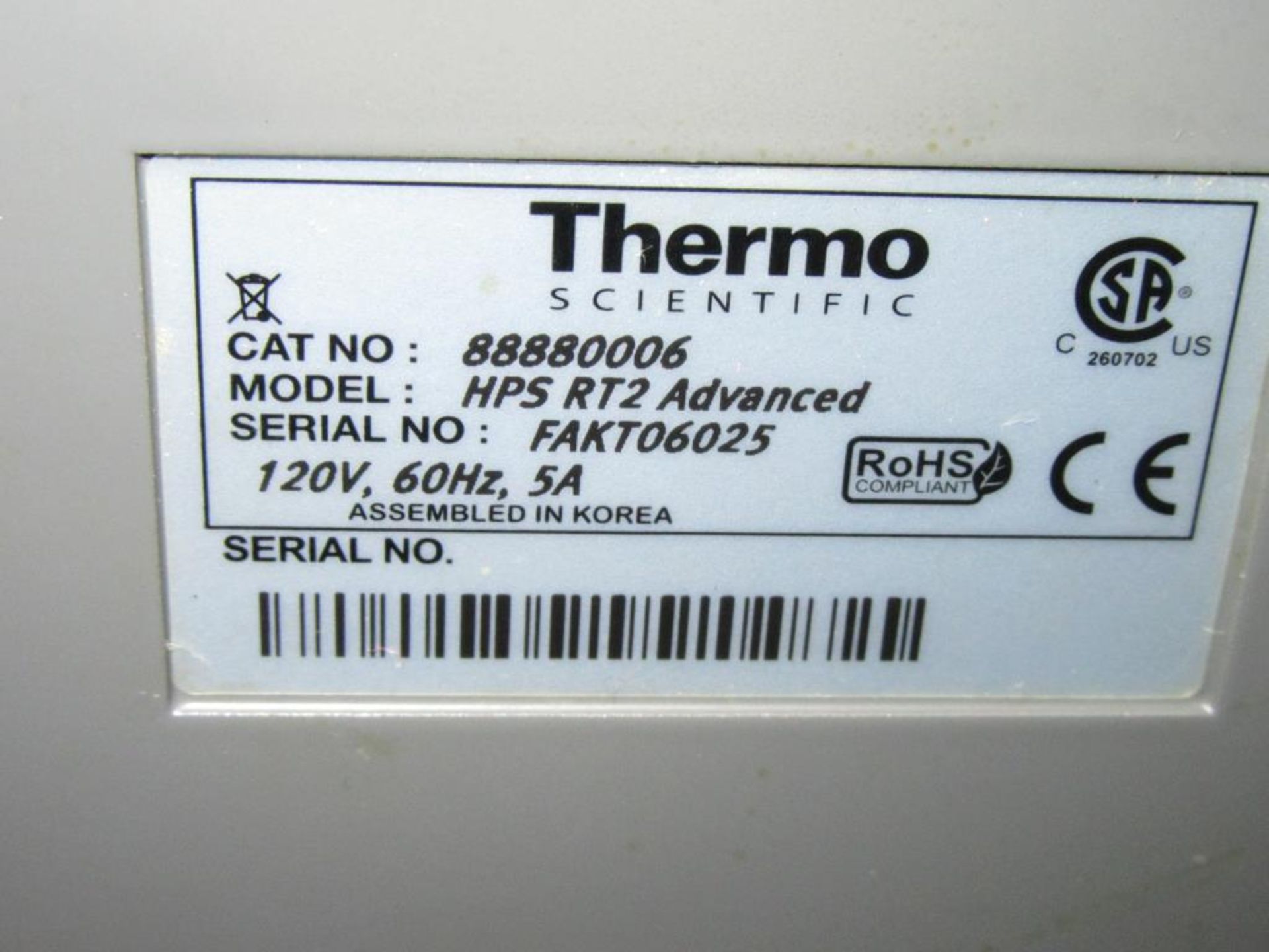 Thermo Scientific Lab Equipment - Image 2 of 2