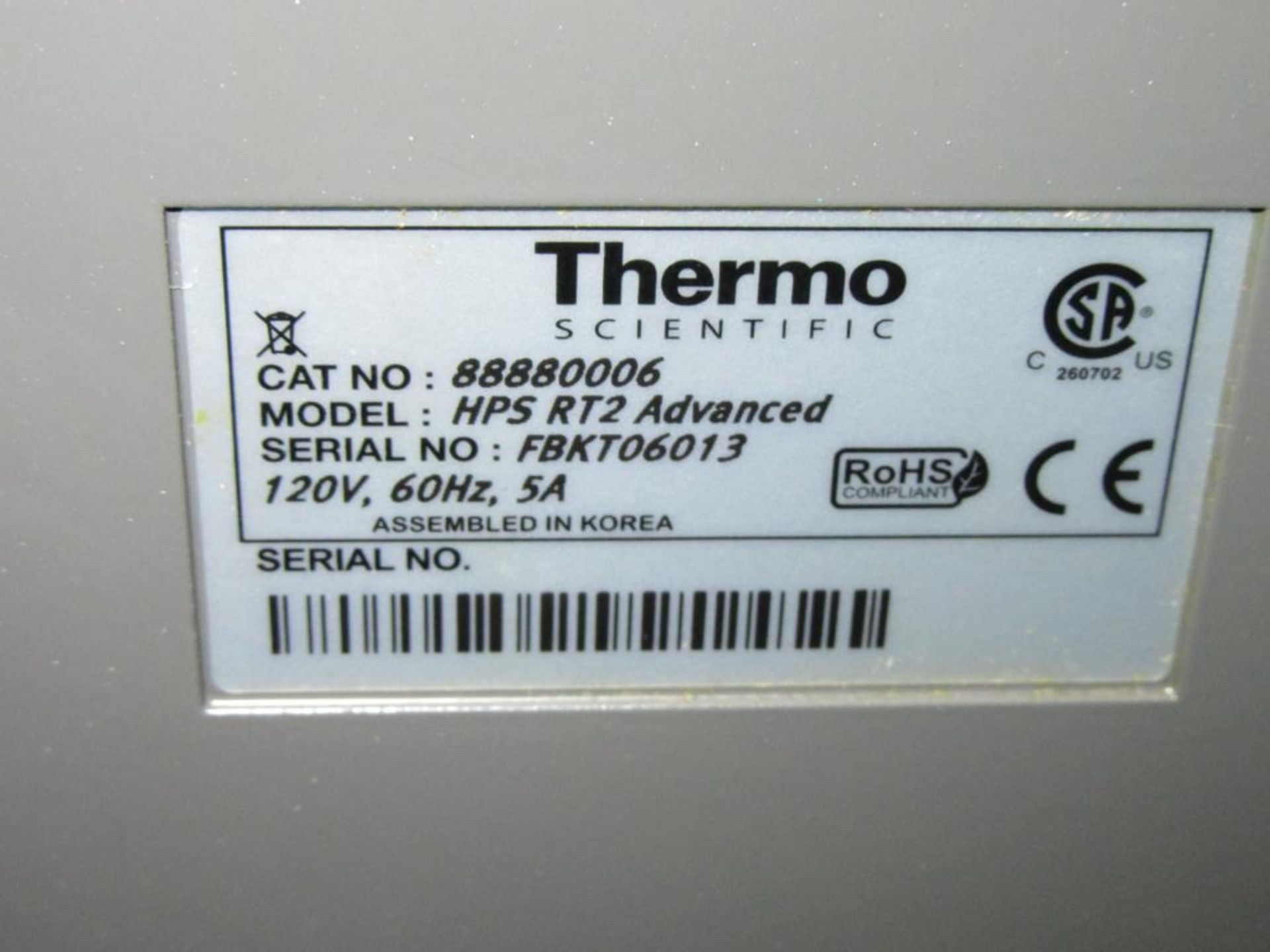 Thermo Scientific Lab Equipment - Image 2 of 2
