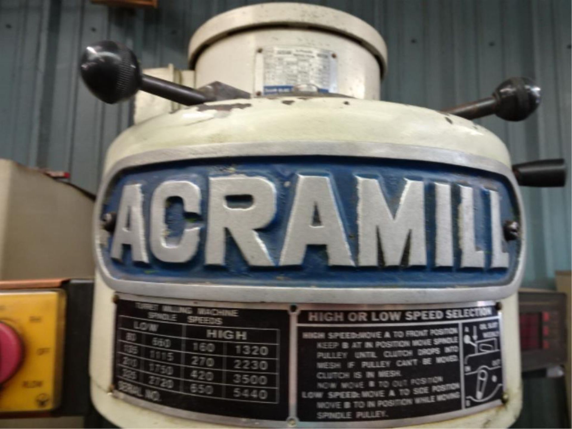 Acra Mill Milling Machine - Image 3 of 5