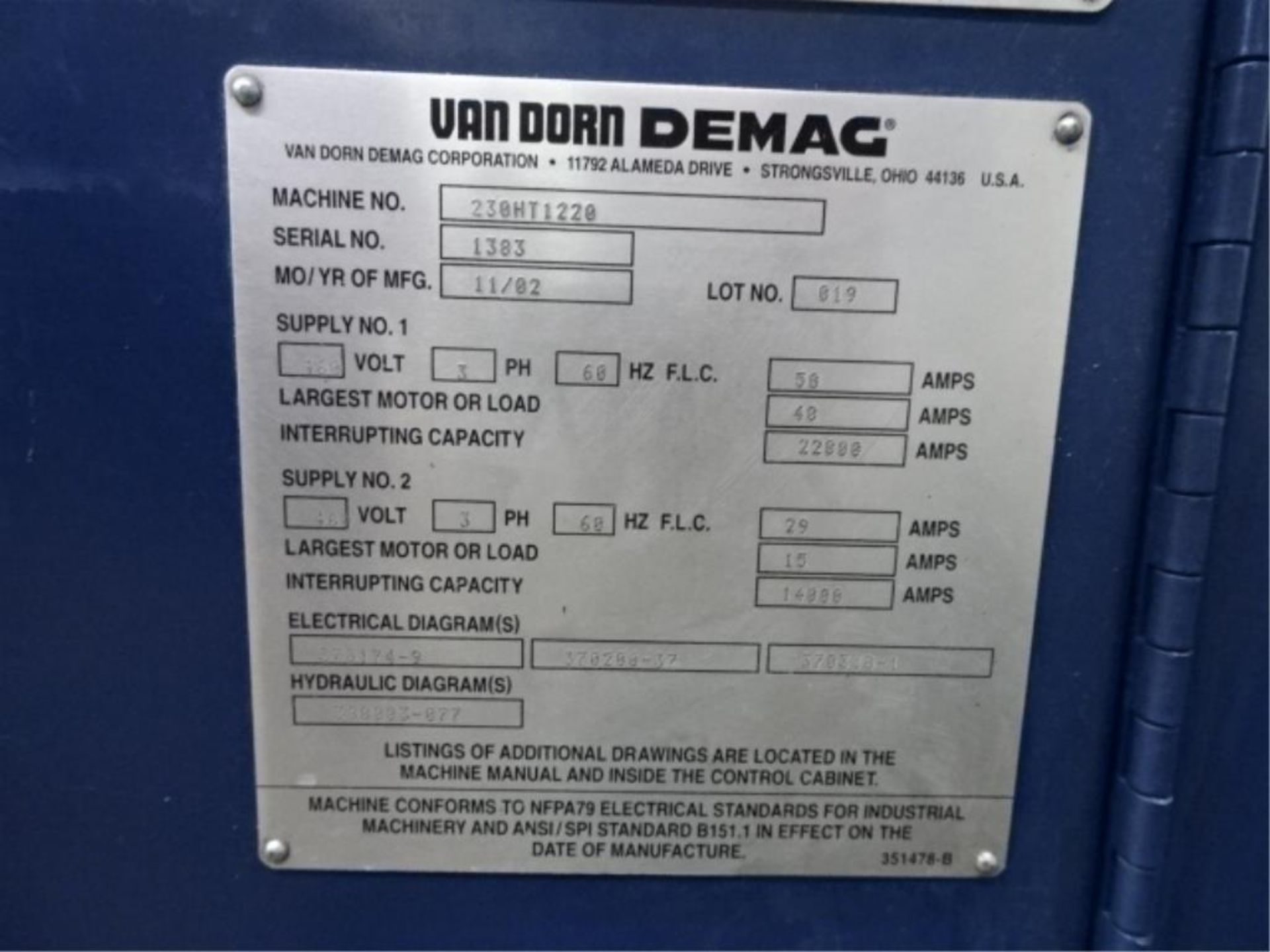 Van Dorn Injecting Molding Machine - Image 5 of 6