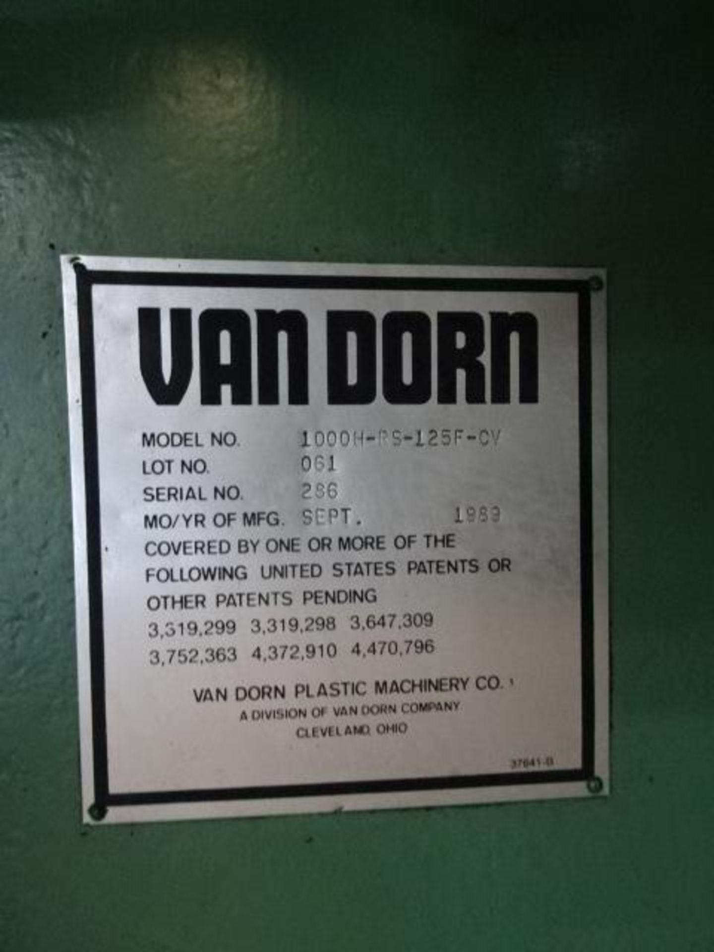 Van Dorn Injecting Molding Machine - Image 3 of 7