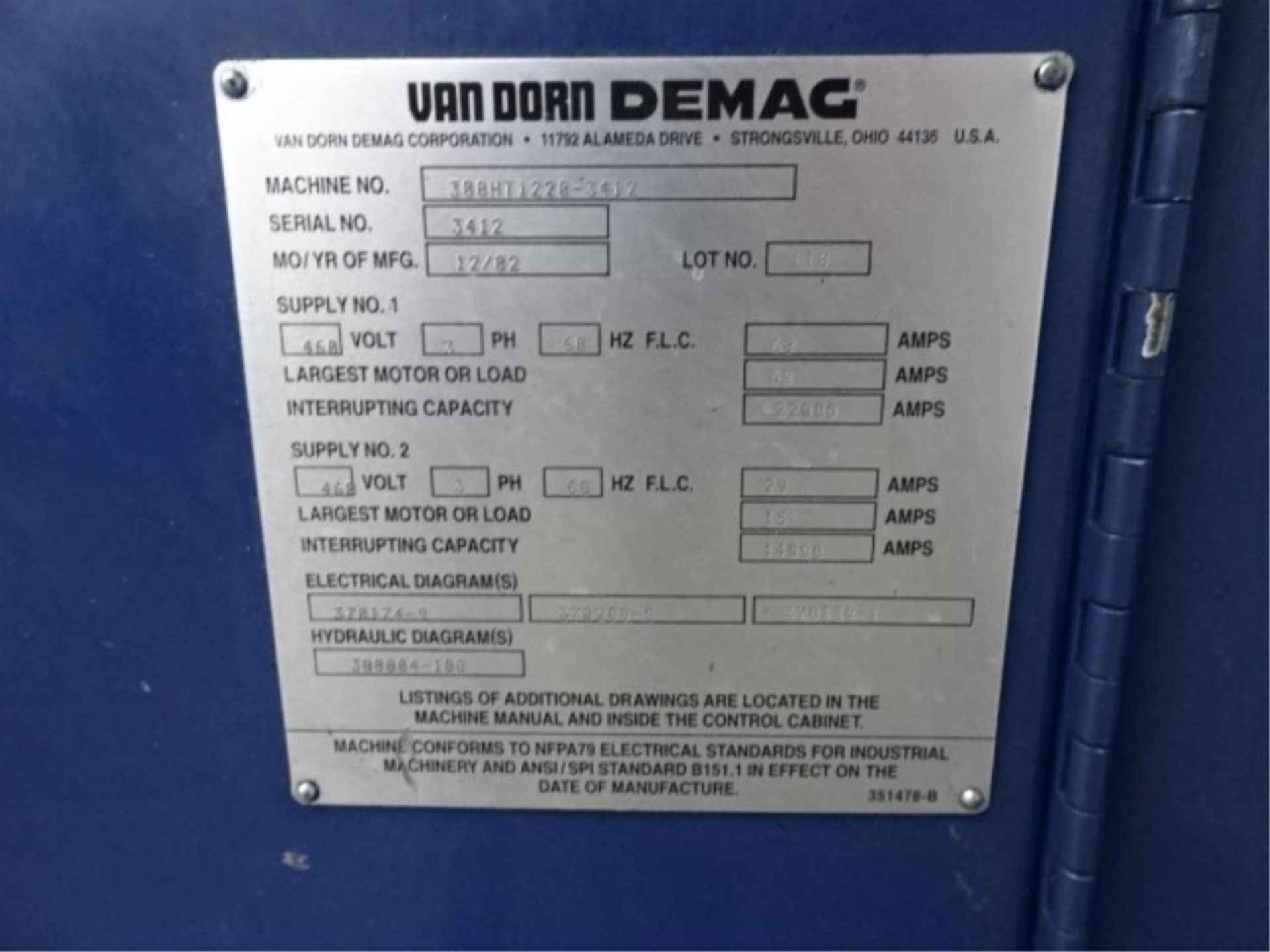 Van Dorn Injecting Molding Machine - Image 4 of 7