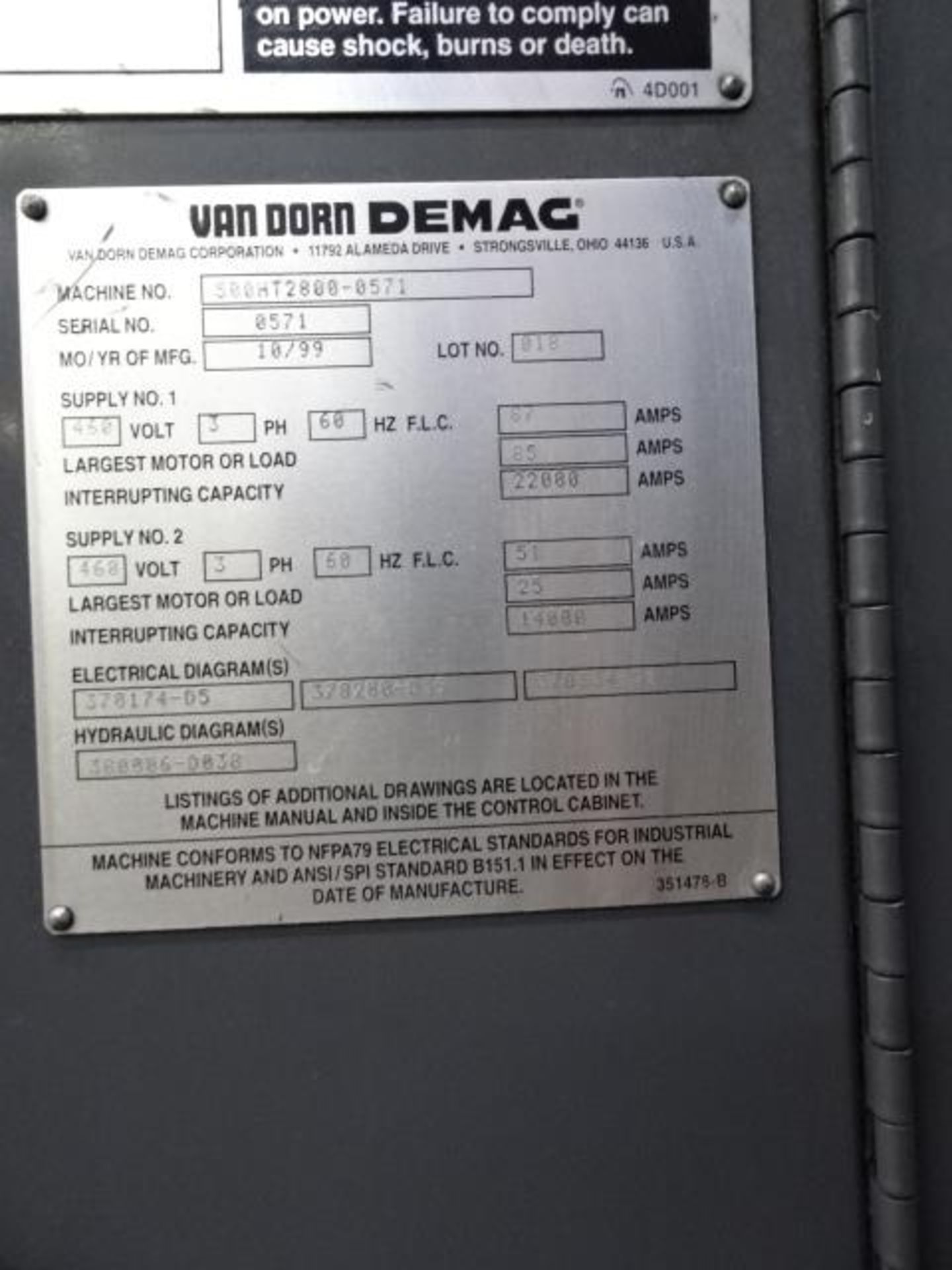 Van Dorn Injecting Molding Machine - Image 7 of 9