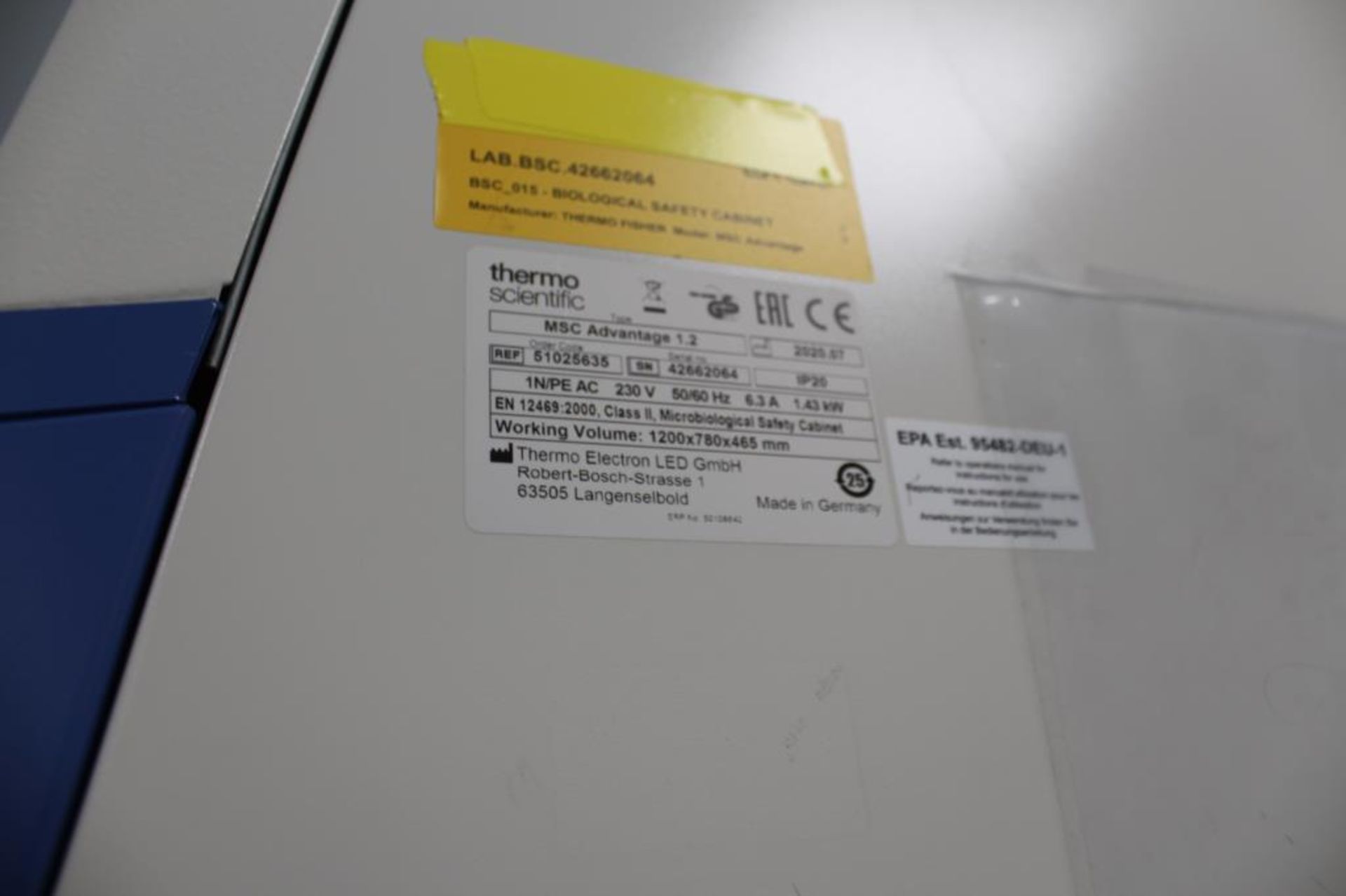 Thermo Scientific Bio Safety Cabinet - Image 3 of 3