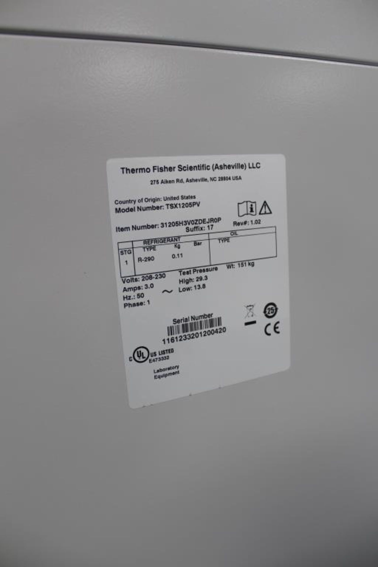 Thermo Scientific Refrigerator - Image 3 of 3