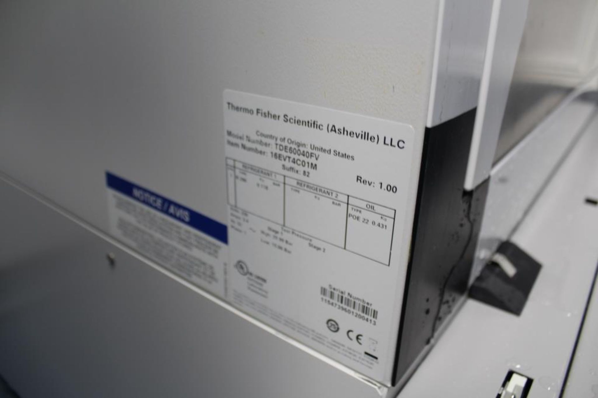 Thermo Scientific Freezer - Image 3 of 3