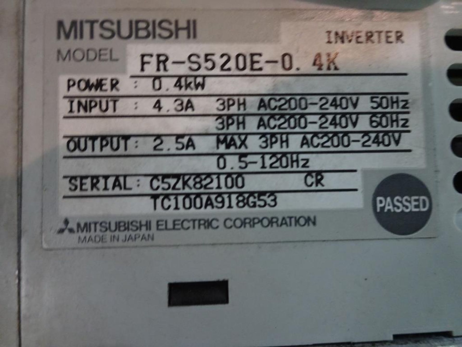 Mitsubishi Inverter - Image 2 of 2