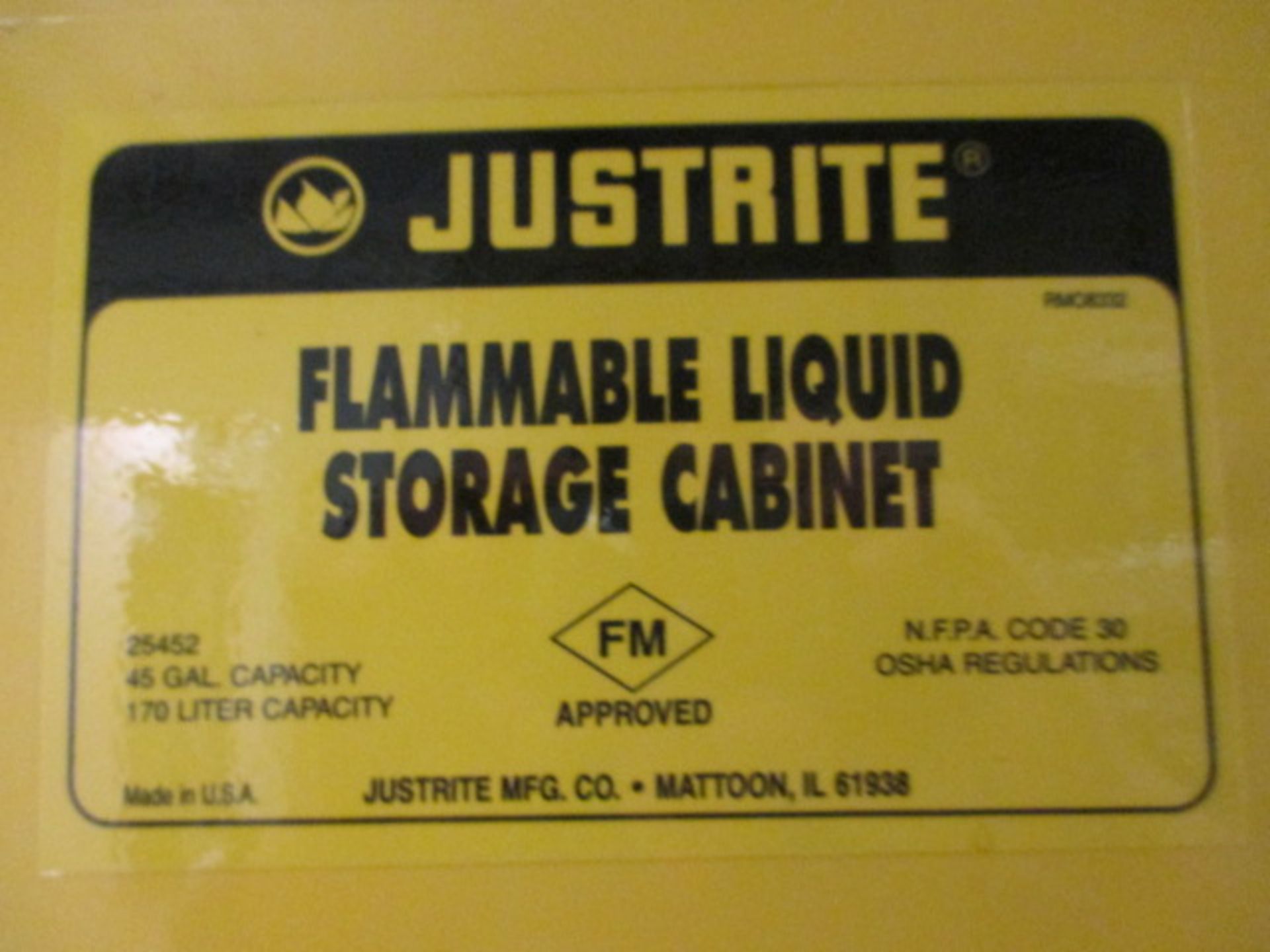 Justrite Flam Cabinet - Image 3 of 3