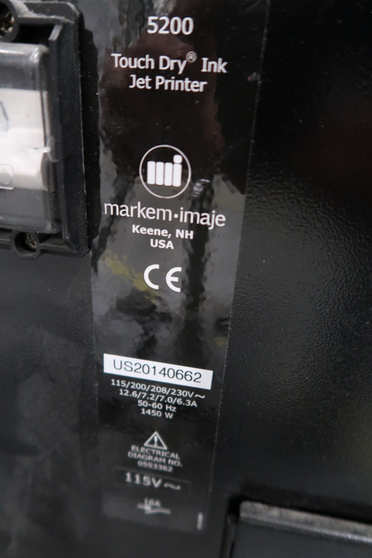 Markem Touch Dry High Resolution 5200 Inkjet Coder/Printer (yr. 2020) - Image 9 of 9