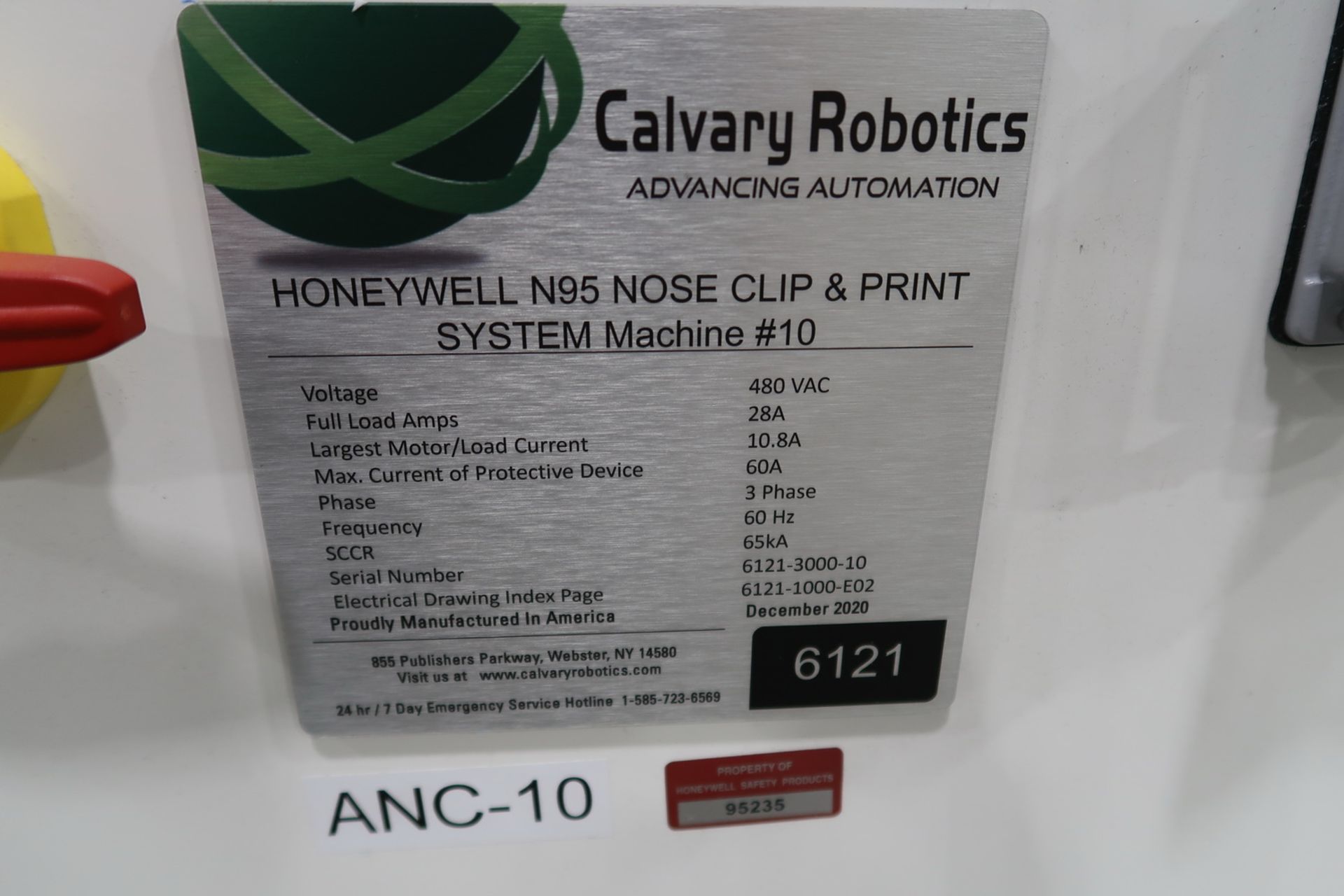 Calvary Robotics X Cell II Honeywell N95 Nose Clip Assembly & Print Cell (yr. 2020) - Image 19 of 19