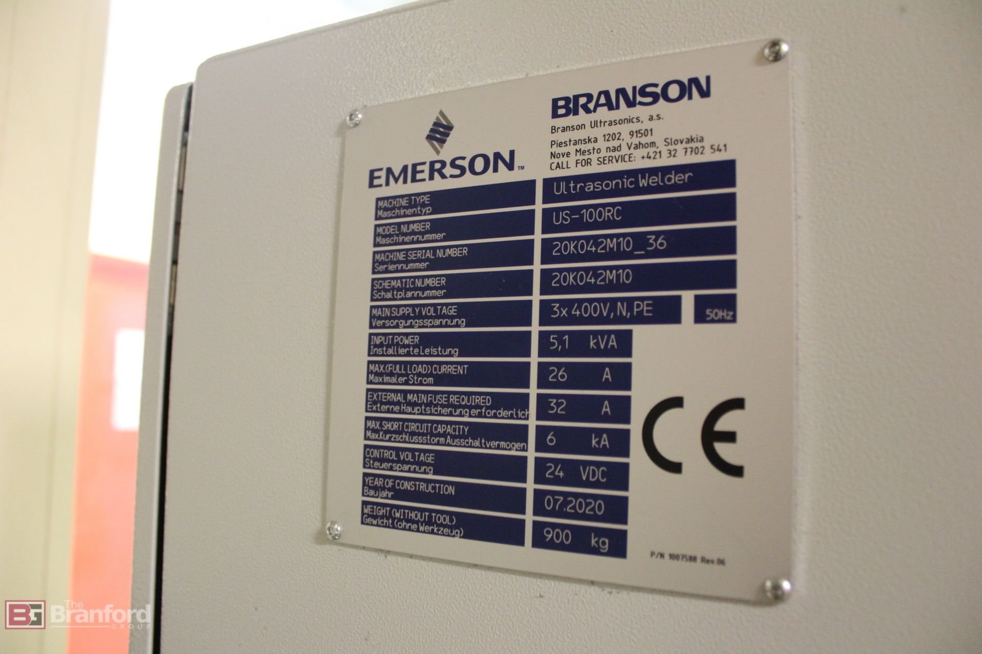 Emerson Branson US-100RC Ultrasonic Rotary Table Sealer/ Cutter - Image 3 of 3