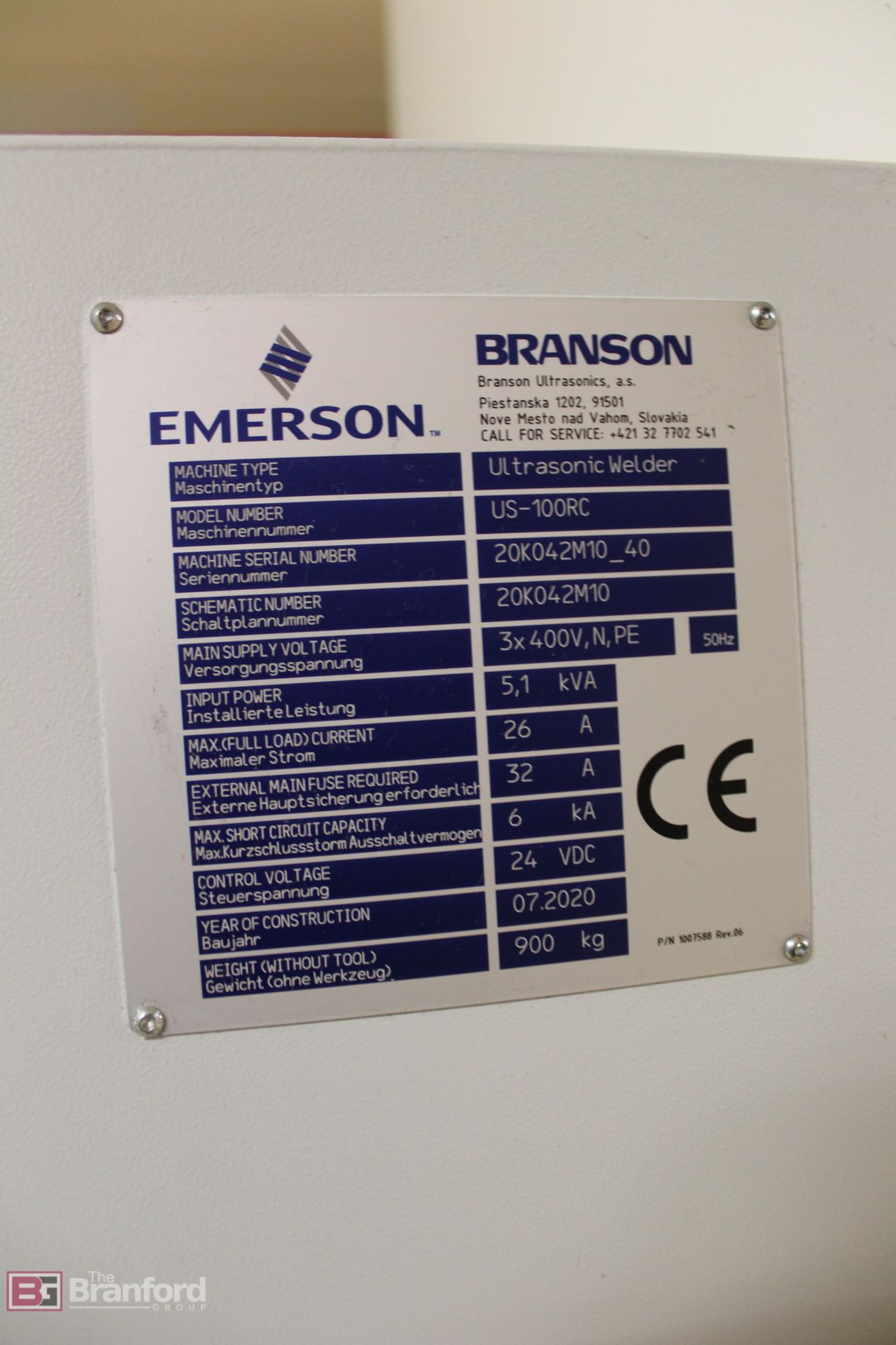 Emerson Branson US-100RC Ultrasonic Rotary Table Sealer/ Cutter - Image 4 of 4