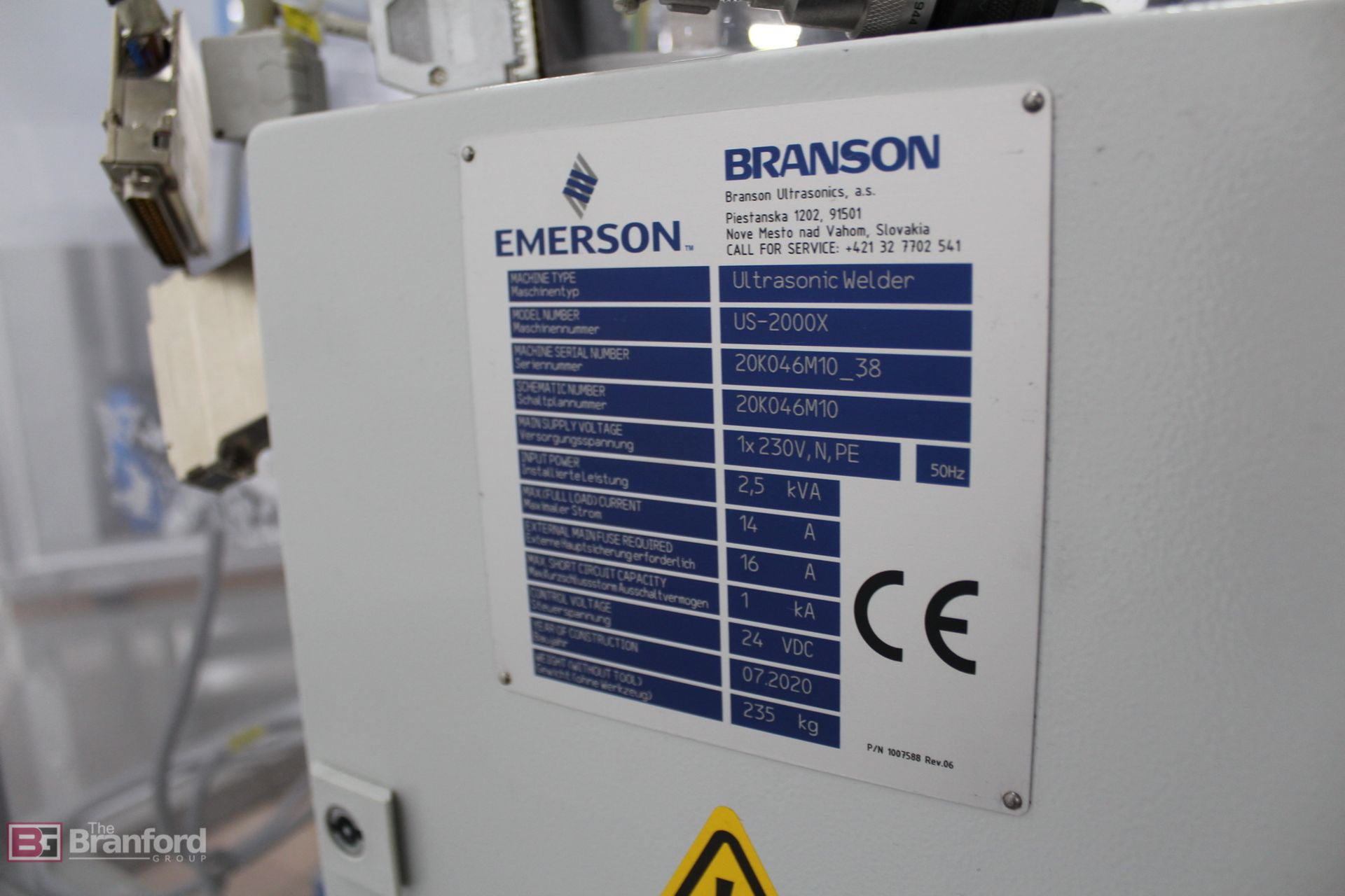 Branson 2000 X Ultrasonic Welder on 6 Point Benchtop Weld Cell - Image 4 of 4