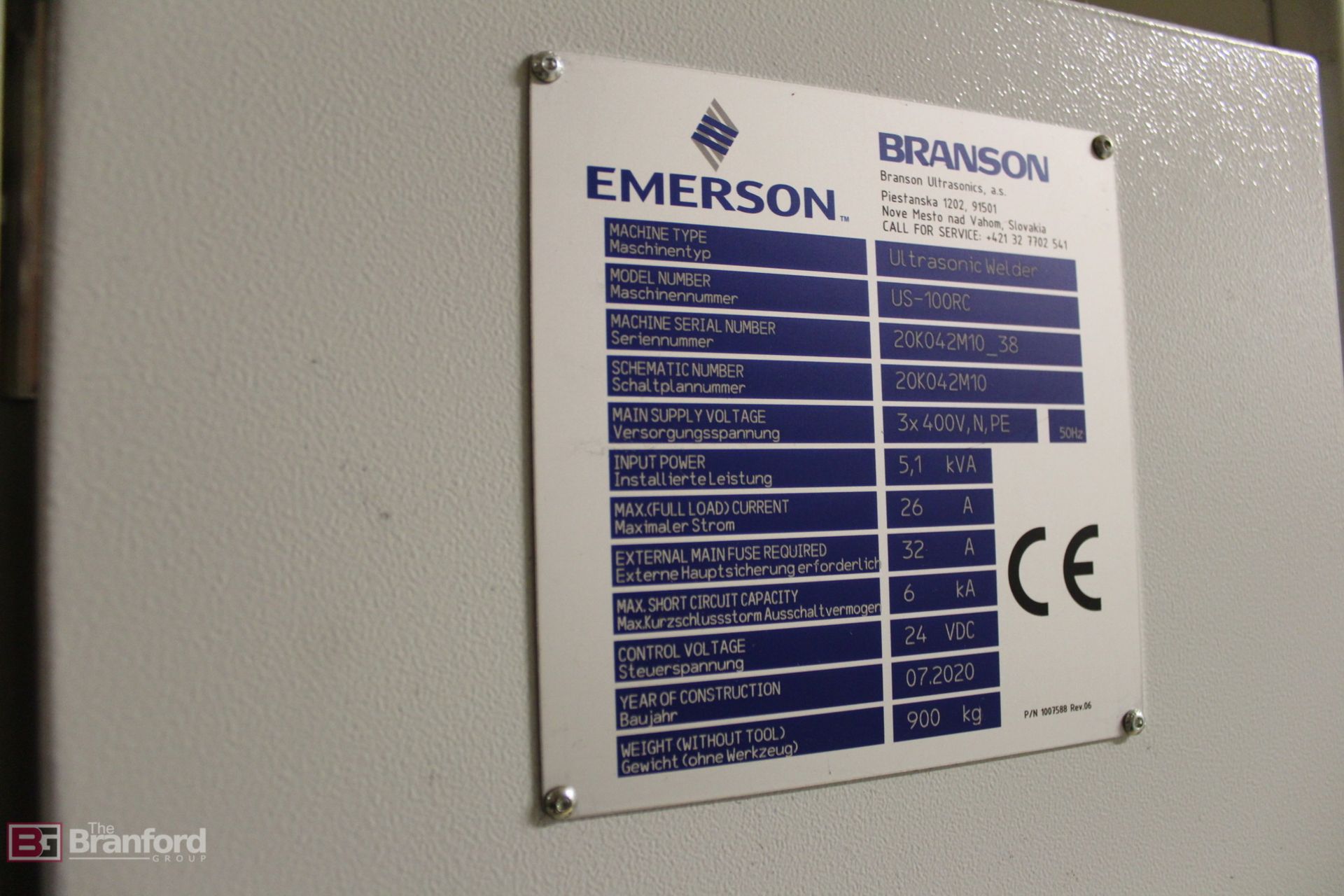 Emerson Branson US-100RC Ultrasonic Rotary Table Sealer/ Cutter - Image 4 of 4