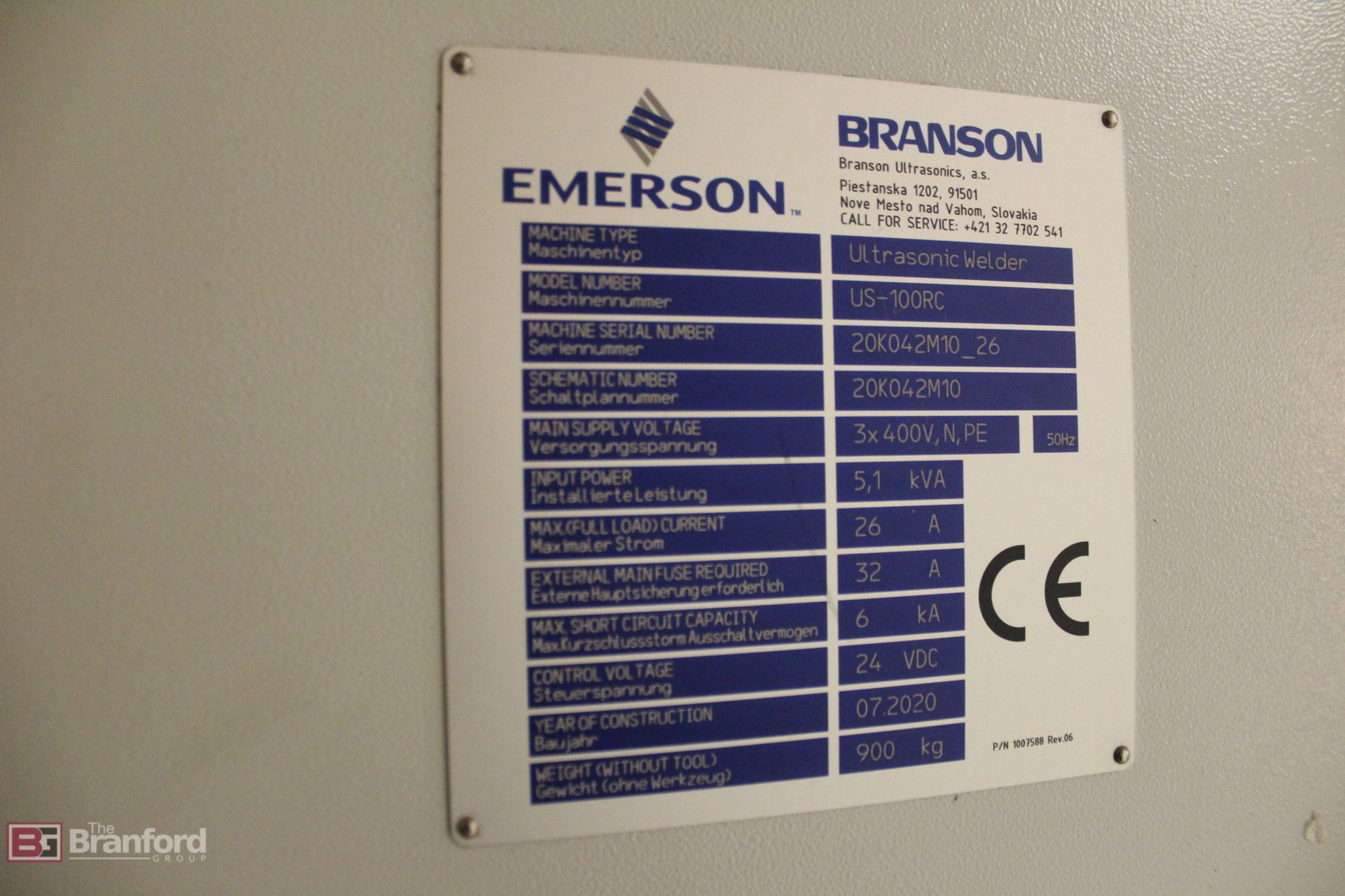 Emerson Branson US-100RC Ultrasonic Rotary Table Sealer/ Cutter - Image 4 of 4