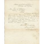 ROBERT EDWARD LEE (1807-1870) Autograph endorsement, autograph letter signed