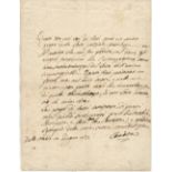 ANTONIO CANOVA (1757-1822) Autograph letter signed (to Prince Borghese)