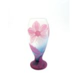 MULLER FRERES Small double overlay glass vase