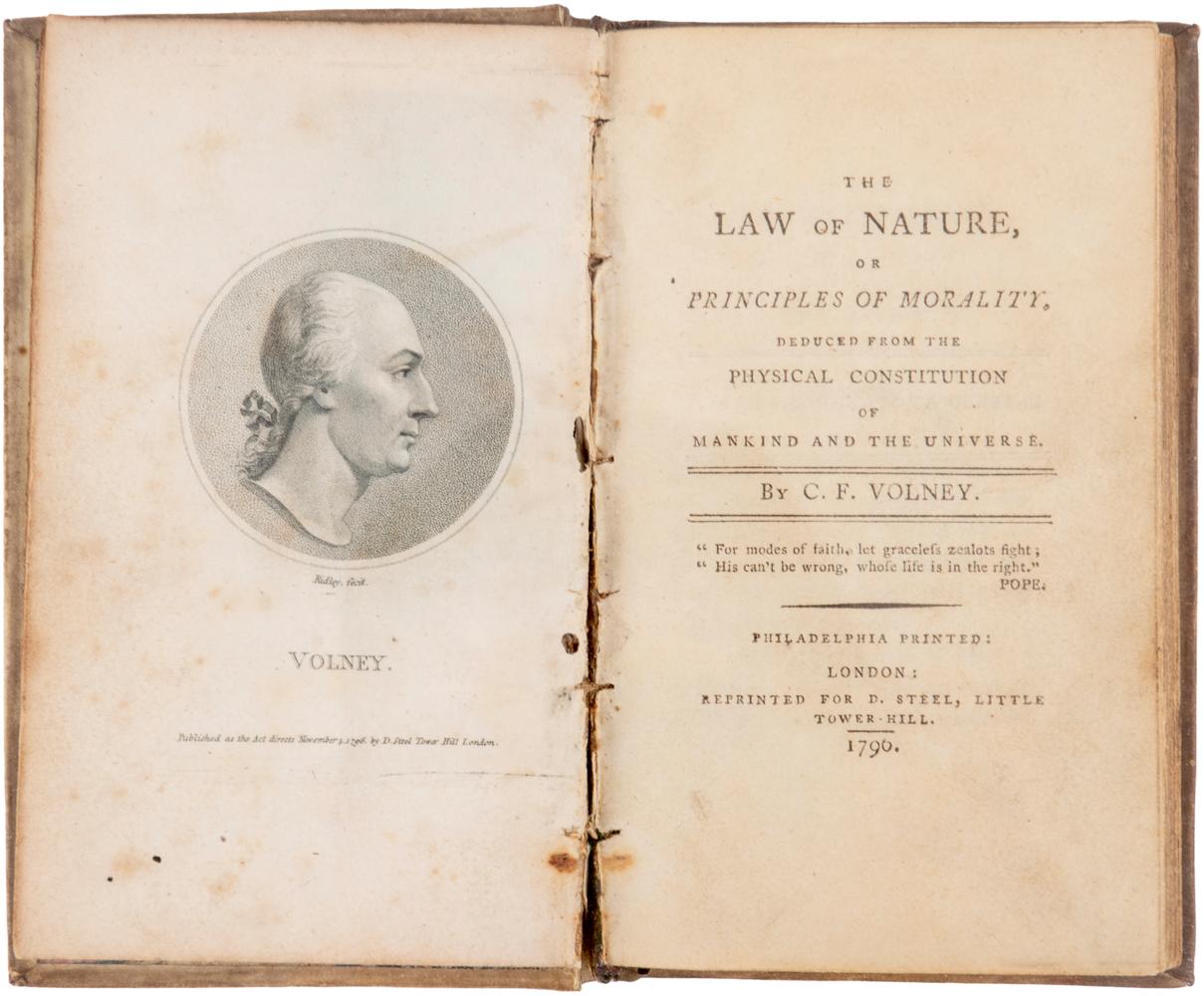 CONSTANTIN-FRANÇOIS CHASSEBOEUF: Tableau du climat et du sol des Etats-Unis d’Amerique-Law of Nature - Image 5 of 5