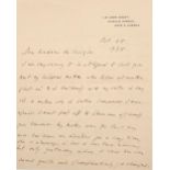 ALFRED BRUCE DOUGLAS (1870-1945) Autograph letter signed to the Marquise de Croizier, Sabine Cogord
