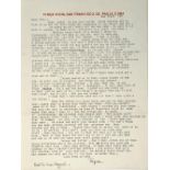 ERNEST HEMINGWAY (1899-1961) Typescript Letter Signed "Papa" addressed to Peter VIERTEL (Pete)