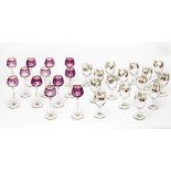 SET OF 27 WINE GLASSES